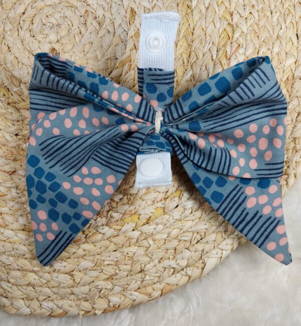 Teal and Pink Collar Bow for Dogs