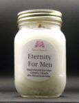 Eternity For Men Soy Wax Candle - Mason Jar 80+ Hours Burn Time - Wooden Wick