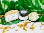 Sleep Well Gift Set: Lavender soap, chamomile bath bomb and lavender and chamomile soy candle | all handmade | eco-friendly