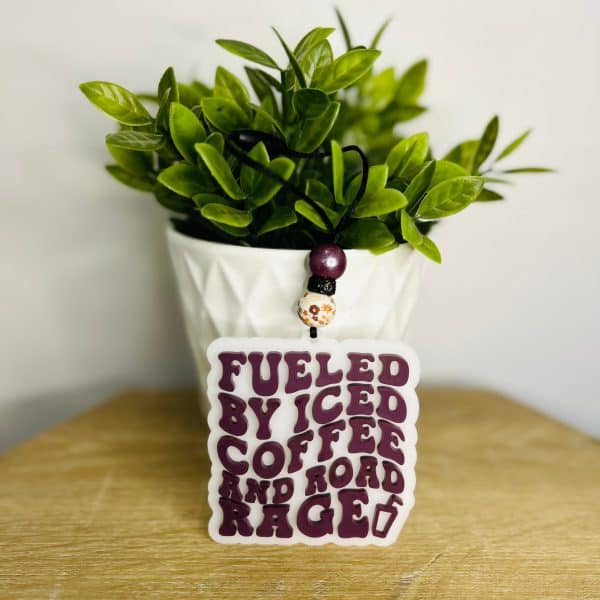 Iced Coffee and Road Rage Acrylic Car Charm