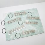 Floral Engraved Acrylic Keychain