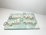 Gold Fleck and Light Pink Acrylic Keychain