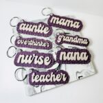 Merlot Leopard Acrylic Keychain