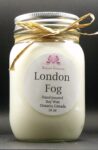 London Fog Soy Wax Candle - Mason Jar 80+ Hours Burn Time - Wooden Wick
