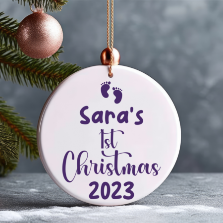 Personalized Baby's First Christmas Ornament