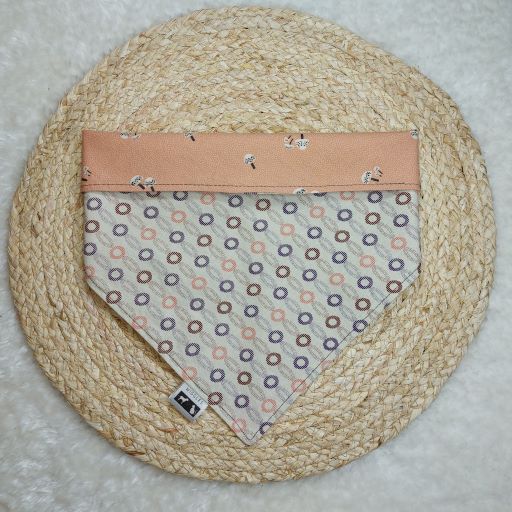 Perfectly Peach Mushroom Snap-On Pet Bandana