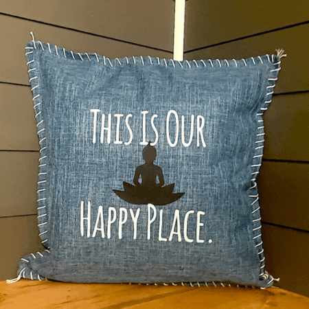 This Is Our Happy Place. Pillow Cover