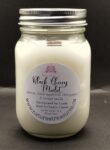 Black Cherry Merlot Soy Wax Candle - Mason Jar 80+ Hours Burn Time - Wooden Wick
