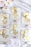 Personalized Heart Key Chains | Initial Key Chains | Key Chain Favors | Acrylic Heart Key Chain