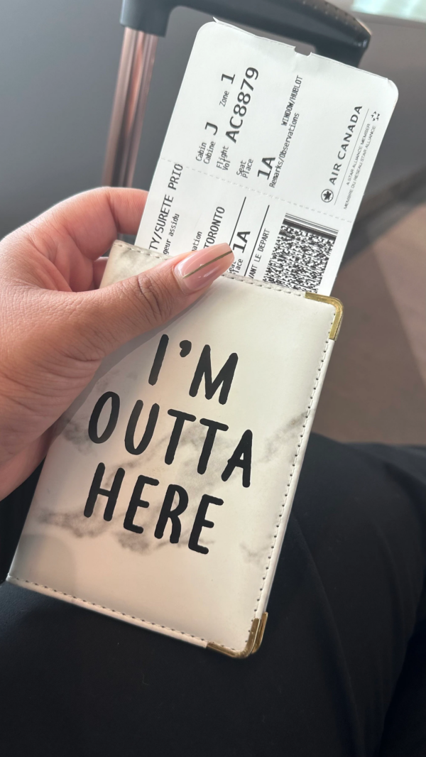 I’m Outta Here /Don’t Touch My Bag Luggage Tag & Passport Cover Set