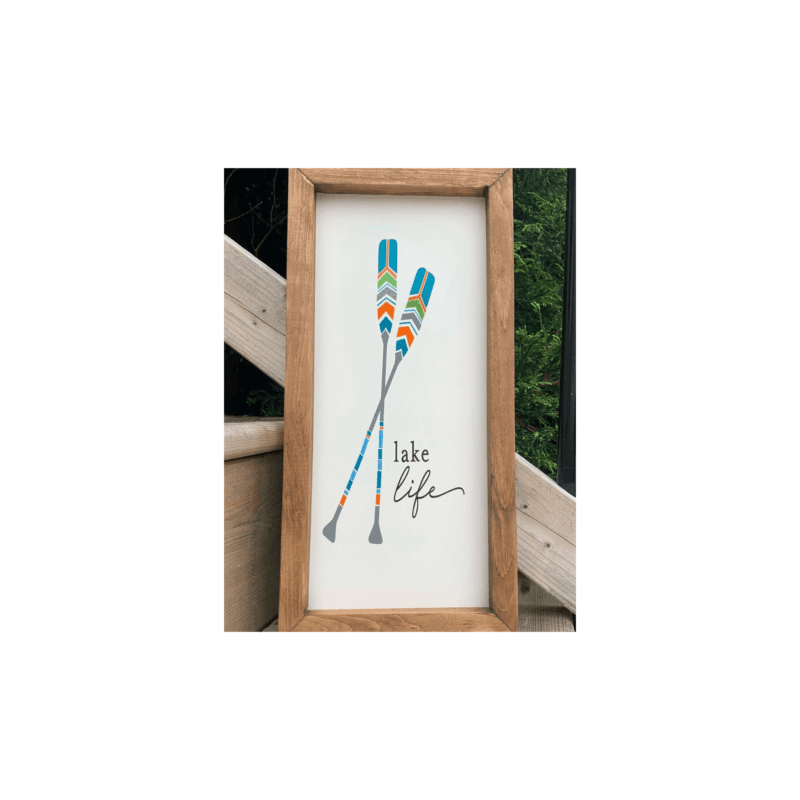 Lake Life Rustic Wood Sign