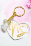 Personalized Heart Key Chains | Initial Key Chains | Key Chain Favors | Acrylic Heart Key Chain