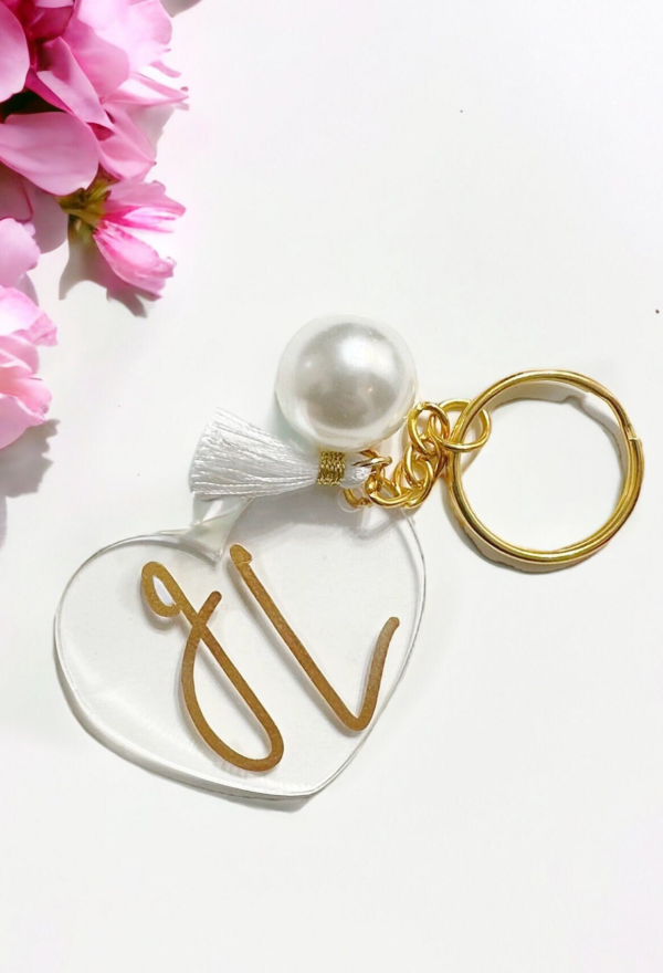 Personalized Heart Key Chains | Initial Key Chains | Key Chain Favors | Acrylic Heart Key Chain