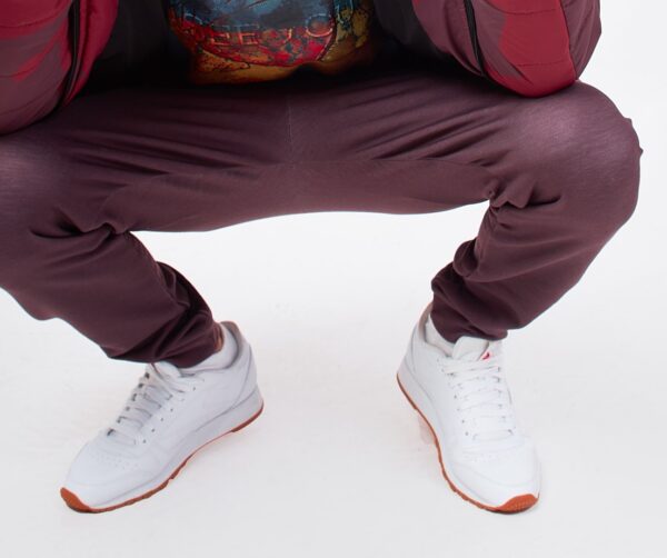 Slim-fit Men's Brown Joggers-brushed fleece