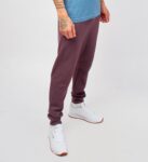 Slim-fit Men's Brown Joggers-brushed fleece