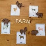 3D Eco Printed Farm Animals Set with Black and White Flashcards