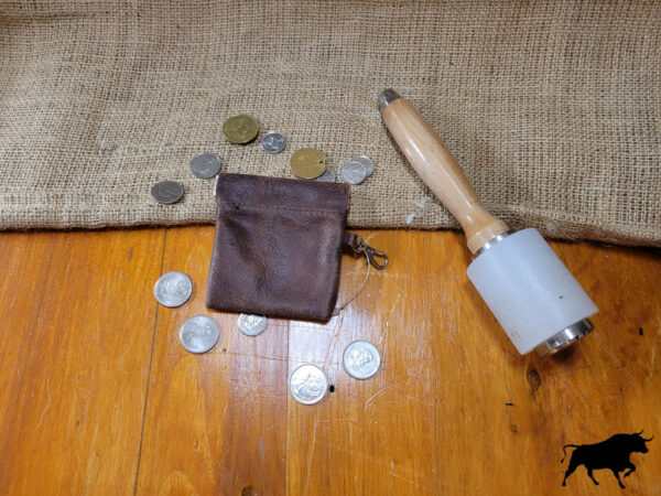 Hand made leather coin purse