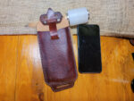 Handmade leather Phone case for a strap