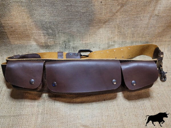 Hand made leather steampunk utility belt