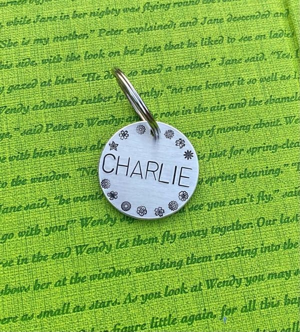 custom hand stamped pet tags