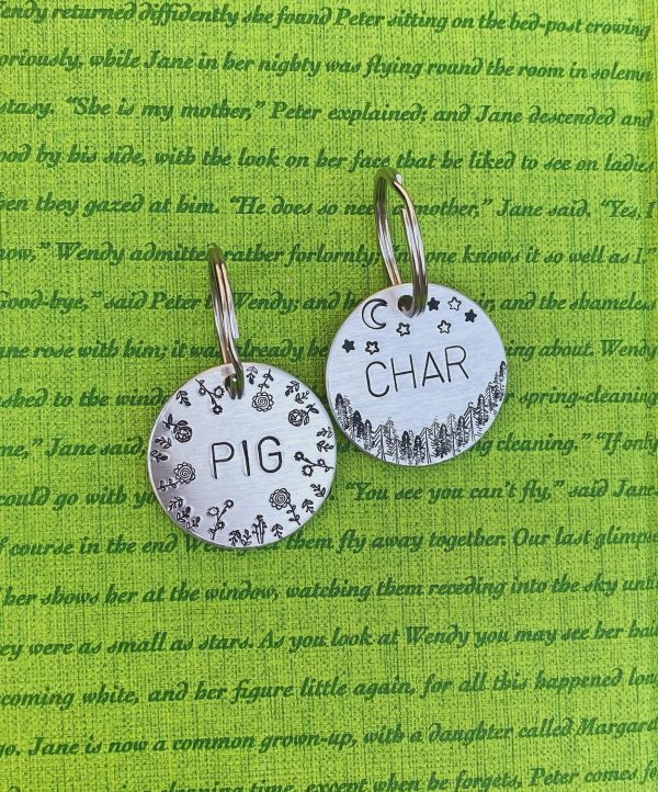 custom hand stamped pet tags