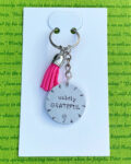 ‘wildly grateful’ hand stamped keychain