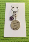‘If I can’t bring my dog I’m not going’ hand stamped keychain