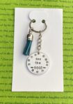 ‘see the good’ hand stamped keychain