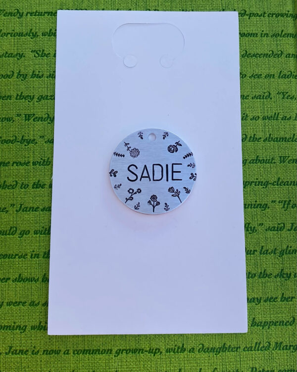 custom hand stamped pet tags