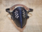 Hand made leather Steampunk Mask, black with silver eyelets