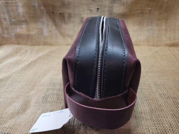 Hand made leather Dopp kit, shaving bag - Motorcycle