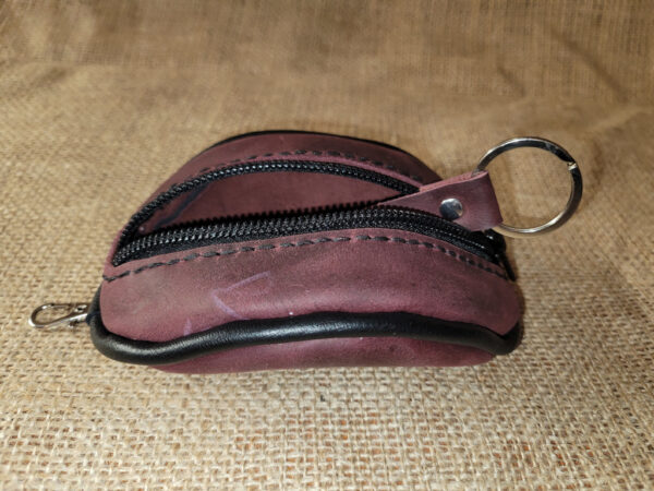 Hand made leather key and coin case