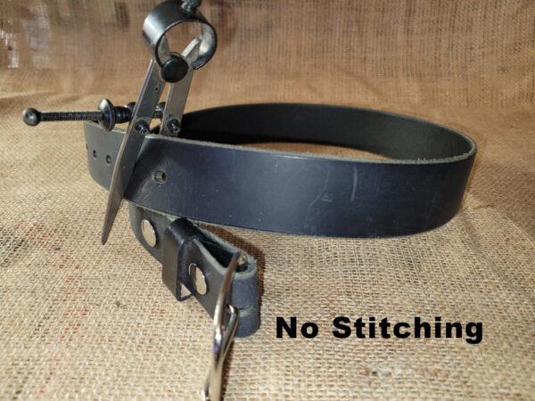 Handmade plain black belt