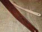 Hand tooled leather guitar strap