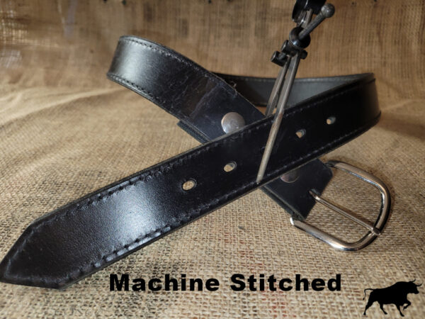 Handmade plain black belt