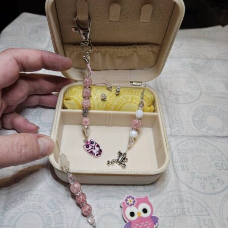 Embroidery Box - Pink Owl