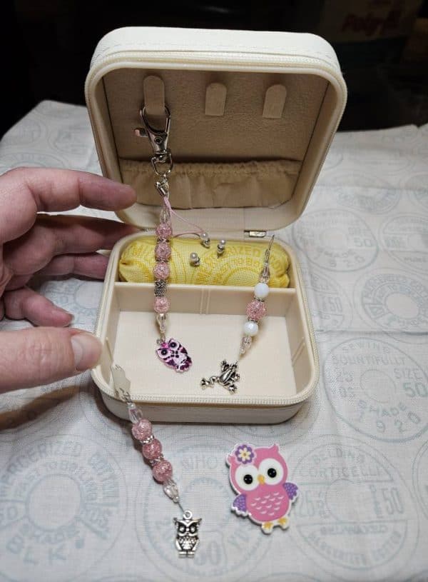 Embroidery Box - Pink Owl