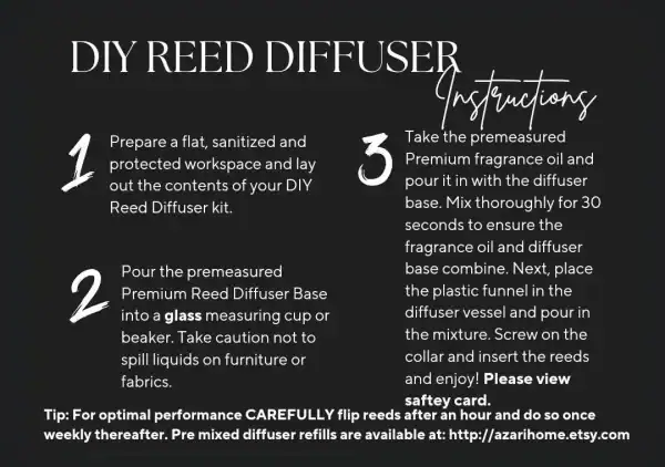 DIY Reed Diffuser Kit ,Home Fragrance, Non Toxic birthday gift Ideas, Odor Eliminator, House Warming, Aromatherapy, create your own