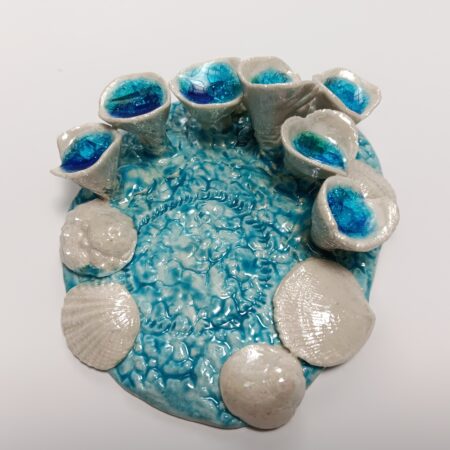 Porcelain Sea Barnacle Tidal Pool Tea Lite Holder .2