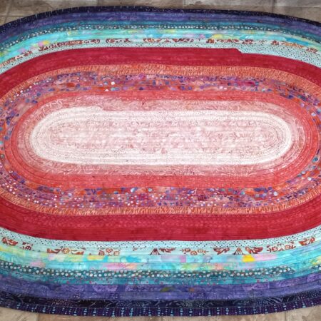 Hand Crafted Oval Jelly Roll Rug Large 36" by 54"