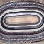 Hand Crafted Jelly Roll Rug Neutral Colors 28.5" by 42"