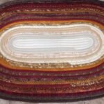 Hand Crafted Oval Jelly Roll Rug Large 28" by 43"