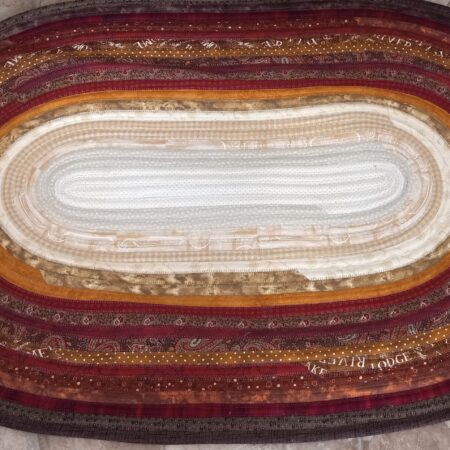 Hand Crafted Oval Jelly Roll Rug Large 28" by 43"