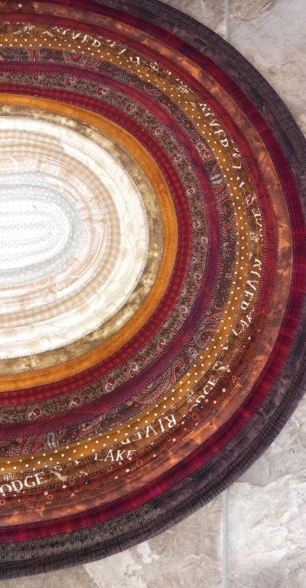 Hand Crafted Oval Jelly Roll Rug Large 28" by 43"