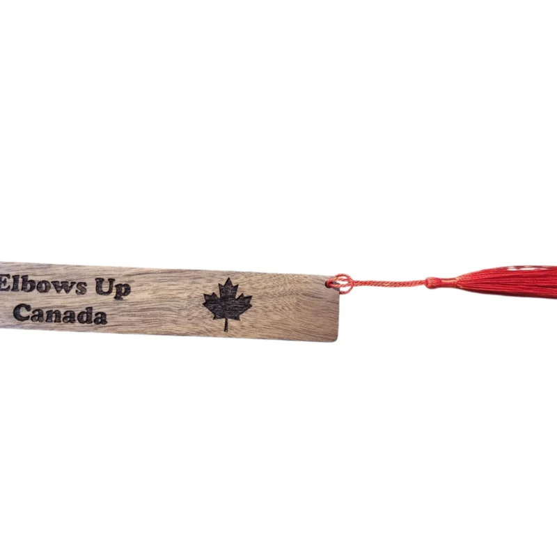 Support custom handmade Walnut Canada Elbows Up Bookmark