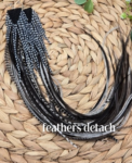 Beaded Earrings with attached feather
