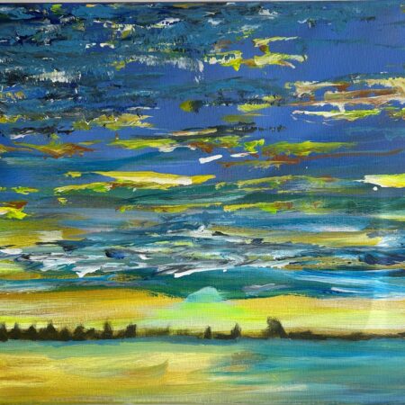 Across The Field- 18x24 Acrylic on Canvas- Original Canadian Landscape