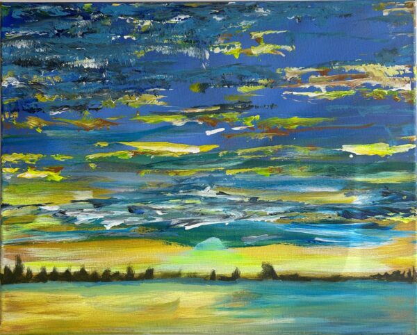 Across The Field- 18x24 Acrylic on Canvas- Original Canadian Landscape