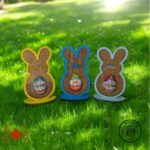 Personalized Easter Chocolate Egg Holder Bunnies Easter Gift Idea