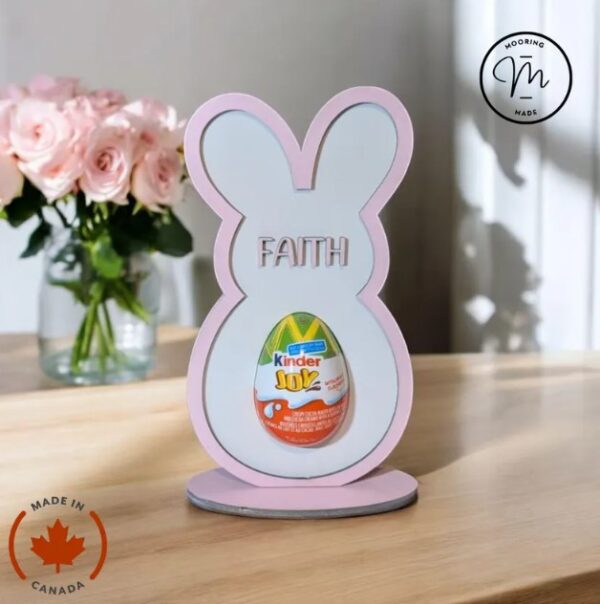 Personalized Easter Chocolate Egg Holder Bunnies Easter Gift Idea